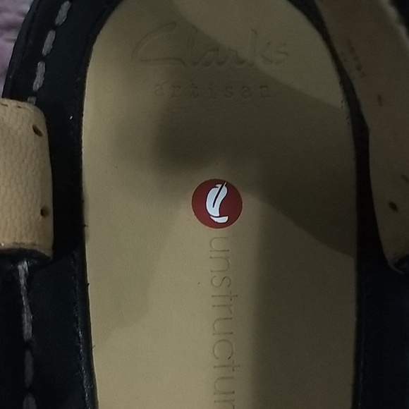 Clarks black leather sandals - Picture 8 of 10